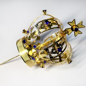 Coroa Dourada para Imagem de Nossa Senhora 10 cm