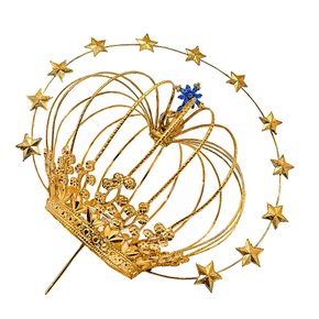 Coroa Dourada Resplendor 12 Estrelas 7cm X 19cm