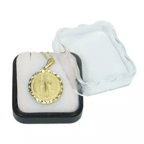 Corrente Banhada Dourada Medalha de São Bento
