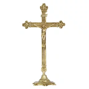 Crucifixo Bronze de Mesa - 38 cm x 20 cm