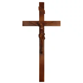 Crucifixo de Parede em Madeira - 71 cm x 34 cm