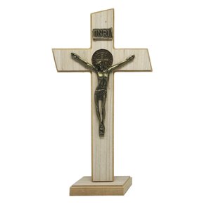 Crucifixo de Parede/mesa Mdf em Tirol 27 Cm