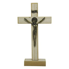 Crucifixo Parede/Mesa Mdf em Tirol 17 cm
