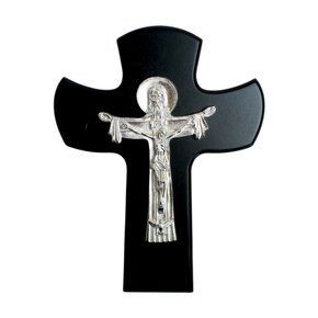 Crucifixo Prata Madeira - 18 cm