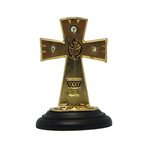 Cruz Dourada Strass Mesa - 7 cm
