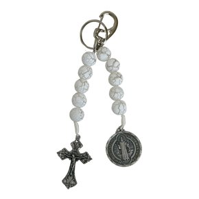 Dezena de Carro Aberta Contas Craqueladas São Bento - 10 mm