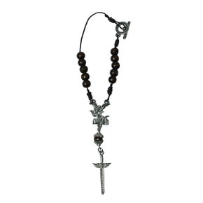 Dezena de Carro de Arcanjo São Miguel de Madeira Marrom 6 mm