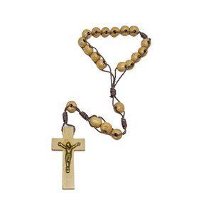 Dezena Trançada Marfim com Crucifixo