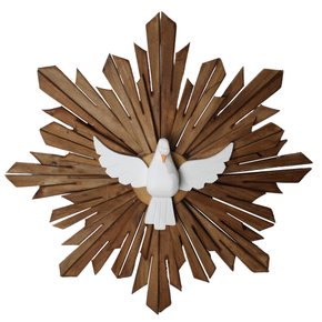 Divino Espírito Santo de Madeira Escura - 76 cm x 76 cm