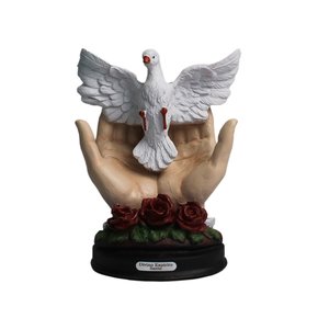 Divino Espírito Santo nas Mãos de Resina Nacional - 15 cm