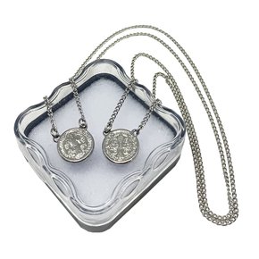 Escapulário de Inox com Medalha de São Bento