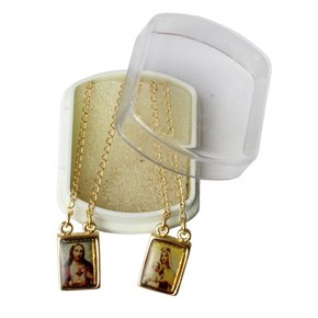 Escapulário Nossa Senhora do Carmo - Folheado - 37cm