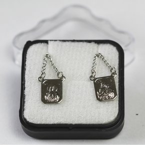 Escapulário Relevo Nossa Senhora do Carmo - Inox