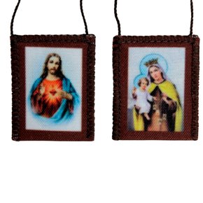 Escapulário Tecido Nossa Senhora do Carmo Grande