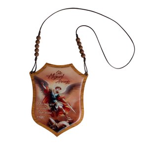 Escudo de Parede de São Miguel Arcanjo - 38 cm X 10 cm 
