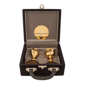 Estojo Âmbula Cálice Patena Tecido - 22 cm x 20 xm 10 cm