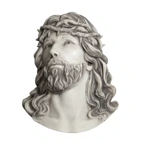 Face de Cristo de Parede em Mármore - 21,5 cm
