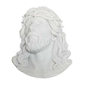 Face de Cristo de Parede em Mármore Natural - 22 cm