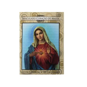 100 unid - Folheto Oração Imaculado Coração de Maria