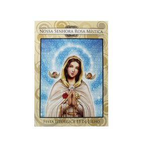 100 unid - Folheto Oração Nossa Senhora Rosa Mística
