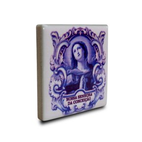 Imã Azulejo de Nossa Senhora da Conceição - 4,5 cm X 4,5 cm 