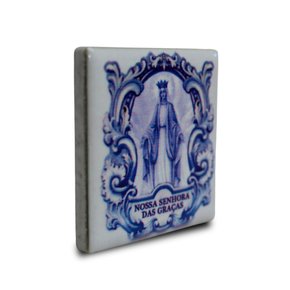 Imã Azulejo de Nossa Senhora das Graças - 4,5 cm X 4,5 cm 