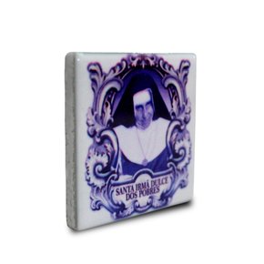 Imã Azulejo de Santa Dulce dos Pobres - 4,5 cm X 4,5 cm 
