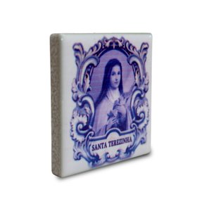Imã Azulejo de Santa Teresinha - 4,5 cm X 4,5 cm 