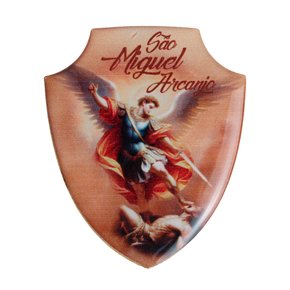Imã Escudo de São Miguel Arcanjo - 6 cm X 5 cm 