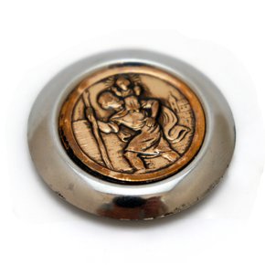Imã São Cristovão Redondo Bronze
