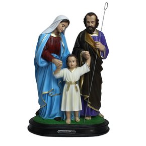 Imagem da Sagrada Família Tradicional de Resina Nacional - 31 cm