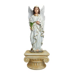 Imagem de Arcanjo São Gabriel com Pedestal de Resina Nacional - 70 cm