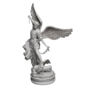 Imagem de Arcanjo São Miguel de Mármore - 40 cm