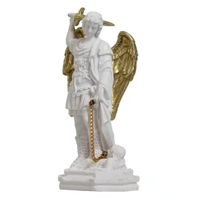 Imagem de Arcanjo São Miguel do Monte Gargano de Resina Nacional - 20 cm
