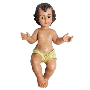 Imagem de Menino Jesus Veste Amarela de Resina Nacional - 38 cm