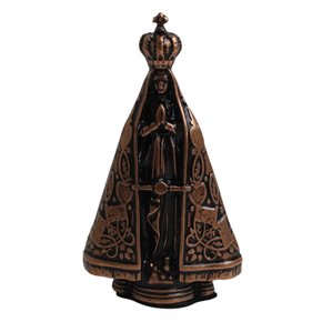 Imagem de Metal de Nossa Senhora Aparecida Bronze - 8 cm