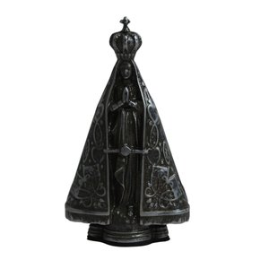 Imagem de Metal de Nossa Senhora Aparecida Prata Envelhecido - 8 cm