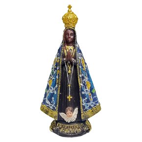 Imagem de Nossa Senhora Aparecida de Resina Importada - 13 cm