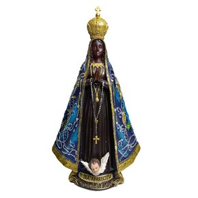 Imagem de Nossa Senhora Aparecida de Resina Importada - 29 cm
