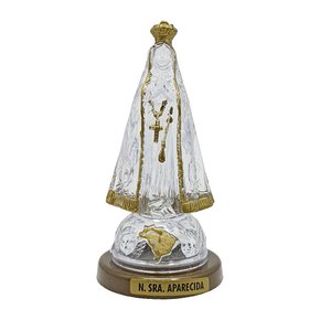 Imagem de Nossa Senhora Aparecida em Acrílico com Base - 12 cm