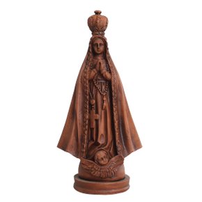 Imagem de Nossa Senhora Aparecida Resina Efeito Madeira - 30 cm