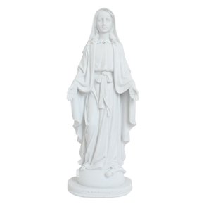 Imagem de Nossa Senhora das Graças de Mármore Branco Strass - 40 cm