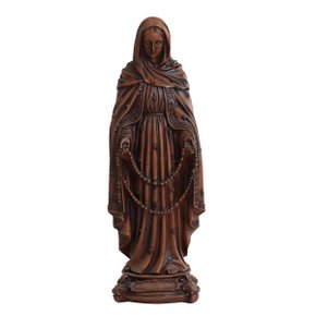 Imagem de Nossa Senhora das Lágrimas Resina Efeito Madeira - 30 cm