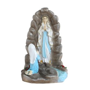 Imagem de Nossa Senhora de Lourdes Gruta de Resina Nacional - 24 Cm