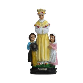 Imagem de Nossa Senhora Salette com Crianças de Resina Nacional - 15 cm