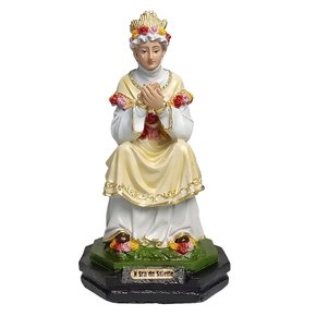 Imagem de Nossa Senhora Salette Sentada de Resina Nacional - 16 cm