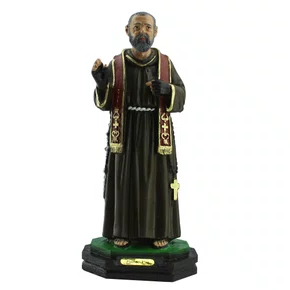 Imagem de Padre Pio de Resina Nacional - 20 cm