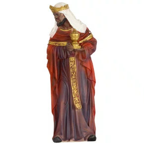 Imagem de Resina Importada Rei Mago Baltasar - 30 cm