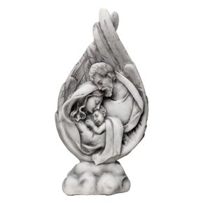 Imagem de Sagrada Família de Mármore - 14 cm x 7,5 cm