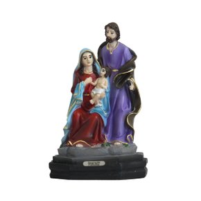 Imagem de Sagrada Família Maria Sentada de Resina Nacional - 15 cm